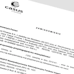 Zawiadomienie o sprzedaży wierzytelności. Potwierdza, czy komornik może sprzedać dług firmie windykacyjnej, w tym przypadku Trigon Profit.