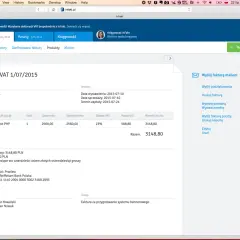 Faktura VAT z 2015 roku. Czy można zaksięgować fakturę z poprzedniego roku? System inFakt pokazuje szczegóły faktury.