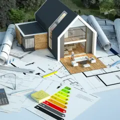 Projekt domu z planami, kalkulatorem i etykietą energetyczną. Sprawdź, na co można dostać dofinansowanie przy budowie nowego domu.