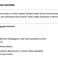 Ustaw termin zwrotu towaru na 14 dni. To ile czasu na rozpatrzenie reklamacji jest kluczowe dla klienta.