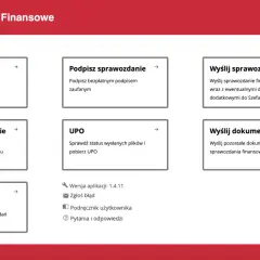 Panel e-Sprawozdania Finansowe: Utwórz, podpisz, wyślij sprawozdanie finansowe, wczytaj, wizualizuj, sprawdź UPO.
