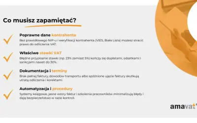Usługa cateringowa a odliczenie VAT: poprawne dane kontrahenta, stawki VAT, dokumentacja i terminy to klucz do uniknięcia kar.