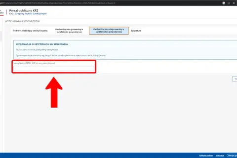 Strona pozwala sprawdzić upadłość osoby fizycznej. Wpisz identyfikator (PESEL, NIP lub inny) w pole wyszukiwania.