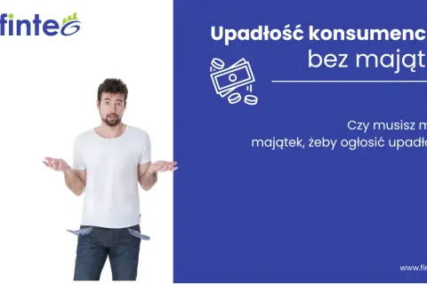 Upadłość konsumencka bez majątku: czy potrzebujesz majątku, by ogłosić upadłość? Mężczyzna pokazuje puste kieszenie.
