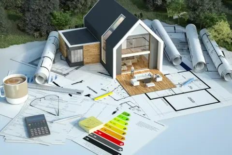 Projekt domu z planami, kalkulatorem i etykietą energetyczną. Sprawdź, na co można dostać dofinansowanie przy budowie nowego domu.