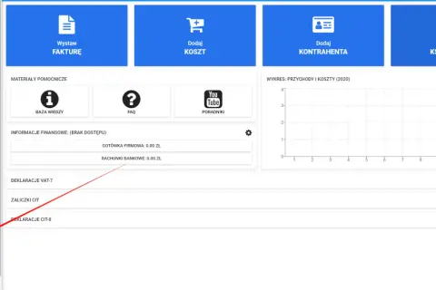 Interfejs programu księgowego. W menu po lewej widać opcję "Księgowość". Czy Ryanair wystawia faktury? Sprawdź w systemie!