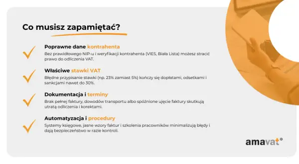 Usługa cateringowa a odliczenie VAT: poprawne dane kontrahenta, stawki VAT, dokumentacja i terminy to klucz do uniknięcia kar.