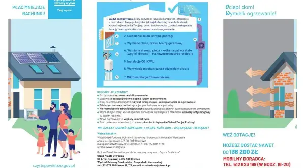 Rodzina cieszy się z dotacji na ocieplenie domu, co jest przywilejem dla każdego, kto chce płacić niższe rachunki za ogrzewanie.