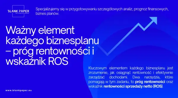 Ważny element każdego biznesplanu: próg rentowności i wskaźnik rentowności sprzedaży (ROS).