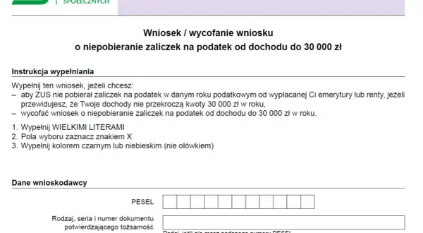 Wniosek EPD-21 o niepobieranie zaliczek na podatek od dochodu do 30 000 zł. Dokument ten jest kluczowy, jak udokumentować umowę zlecenie do emerytury, gdy dochody nie przekroczą tej kwoty.