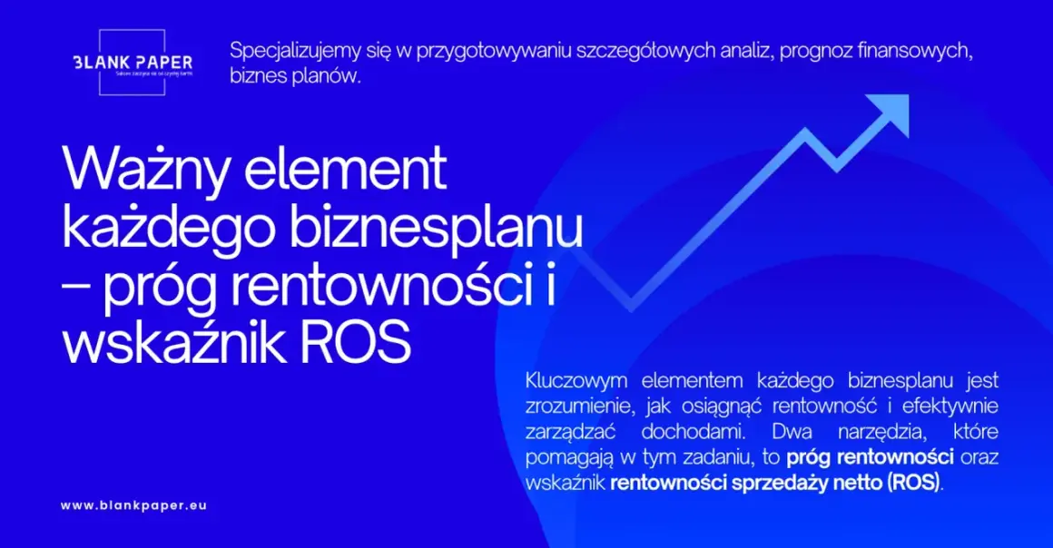 Ważny element każdego biznesplanu: próg rentowności i wskaźnik rentowności sprzedaży (ROS).