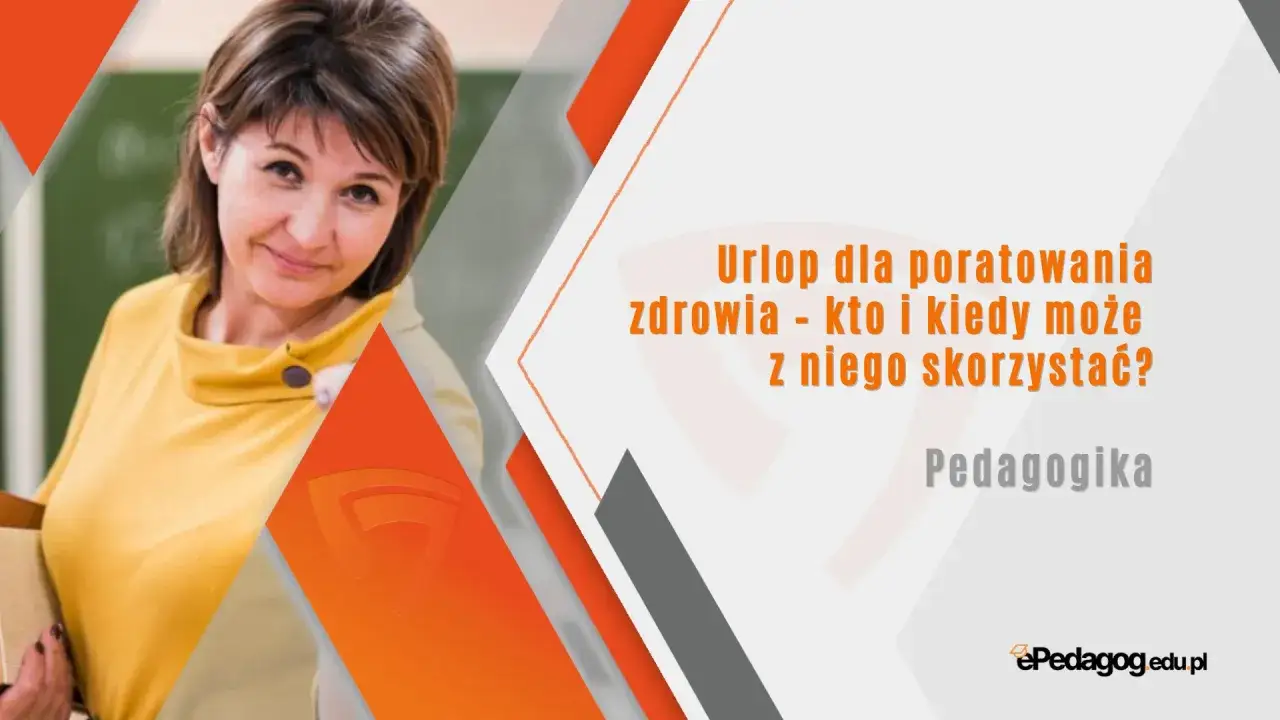 Nauczycielka z uśmiechem trzyma książkę. Temat: urlop dla poratowania zdrowia - kto i kiedy może z niego skorzystać? Pedagogika.