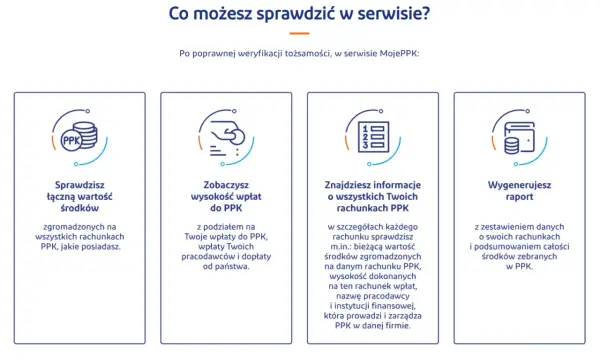Dowiedz się, ppk co to: sprawdź wartość środków, zobacz wpłaty, znajdź informacje o rachunkach i wygeneruj raport w serwisie MojePPK.