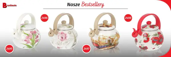 Czajniki Brunbeste: kwiatowe wzory, wieża Eiffla i włoskie krajobrazy. To najlepsze produkty tej firmy.