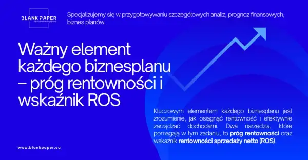Ważny element każdego biznesplanu: próg rentowności i wskaźnik rentowności sprzedaży (ROS).